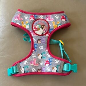 Squishmallows Gray and Red Dog Harness